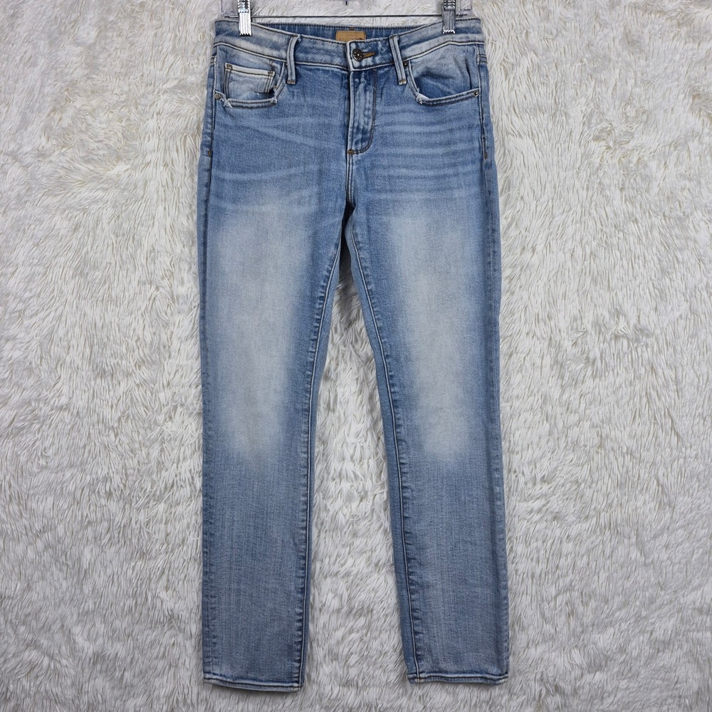 Driftwood Audrey Classic Fit Straight Leg Jeans Light Wash Blue Size 27 Retro